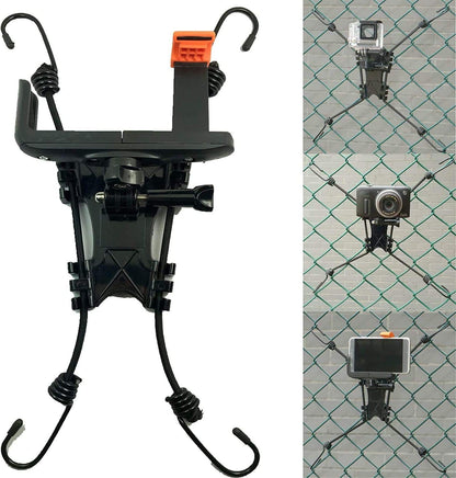 Pmsanzay Fence Mount Holder for Cameras and Smartphones - Black