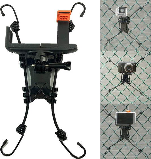 Pmsanzay Fence Mount Holder for Cameras and Smartphones - Black