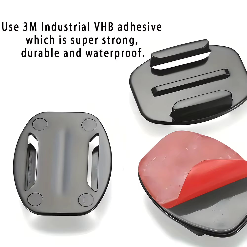 Camera Helmet Adhesive Sticky Flat Curved Mounts Adjustable Pivot Arm for Gopro Hero Insta360 DJI Osmo Action Camera Accessories