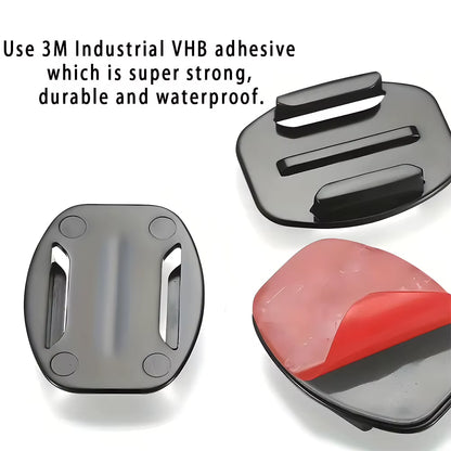 Camera Helmet Adhesive Sticky Flat Curved Mounts Adjustable Pivot Arm for Gopro Hero Insta360 DJI Osmo Action Camera Accessories