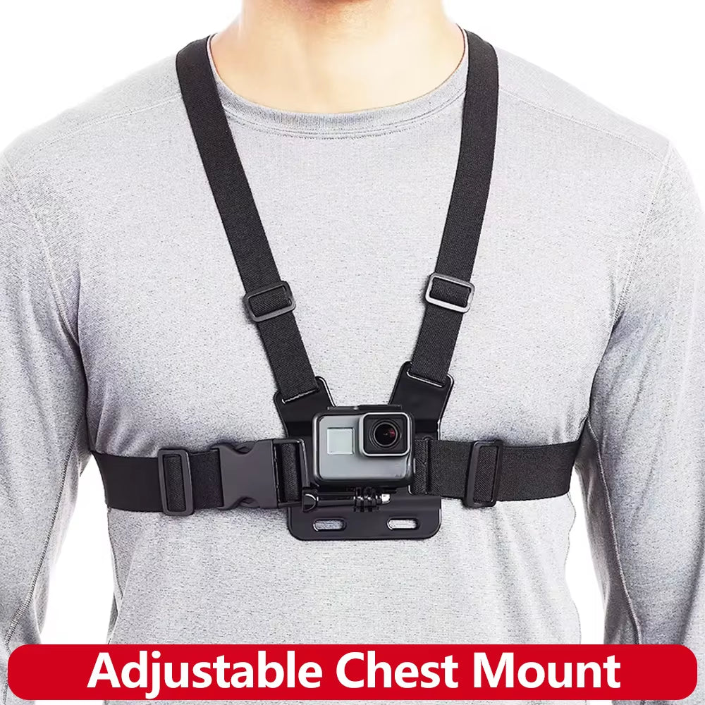 Adjustable Chest Mount Harness Strap for Gopro Hero 13 12 11 10 9 SJCAM SJ4000 AKASO Insta360 DJI Osmo Action Camera Accessories