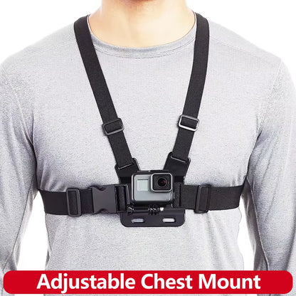 Adjustable Chest Mount Harness Strap for Gopro Hero 13 12 11 10 9 SJCAM SJ4000 AKASO Insta360 DJI Osmo Action Camera Accessories
