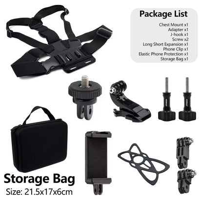 Adjustable Chest Mount Harness Strap for Gopro Hero 13 12 11 10 9 SJCAM SJ4000 AKASO Insta360 DJI Osmo Action Camera Accessories