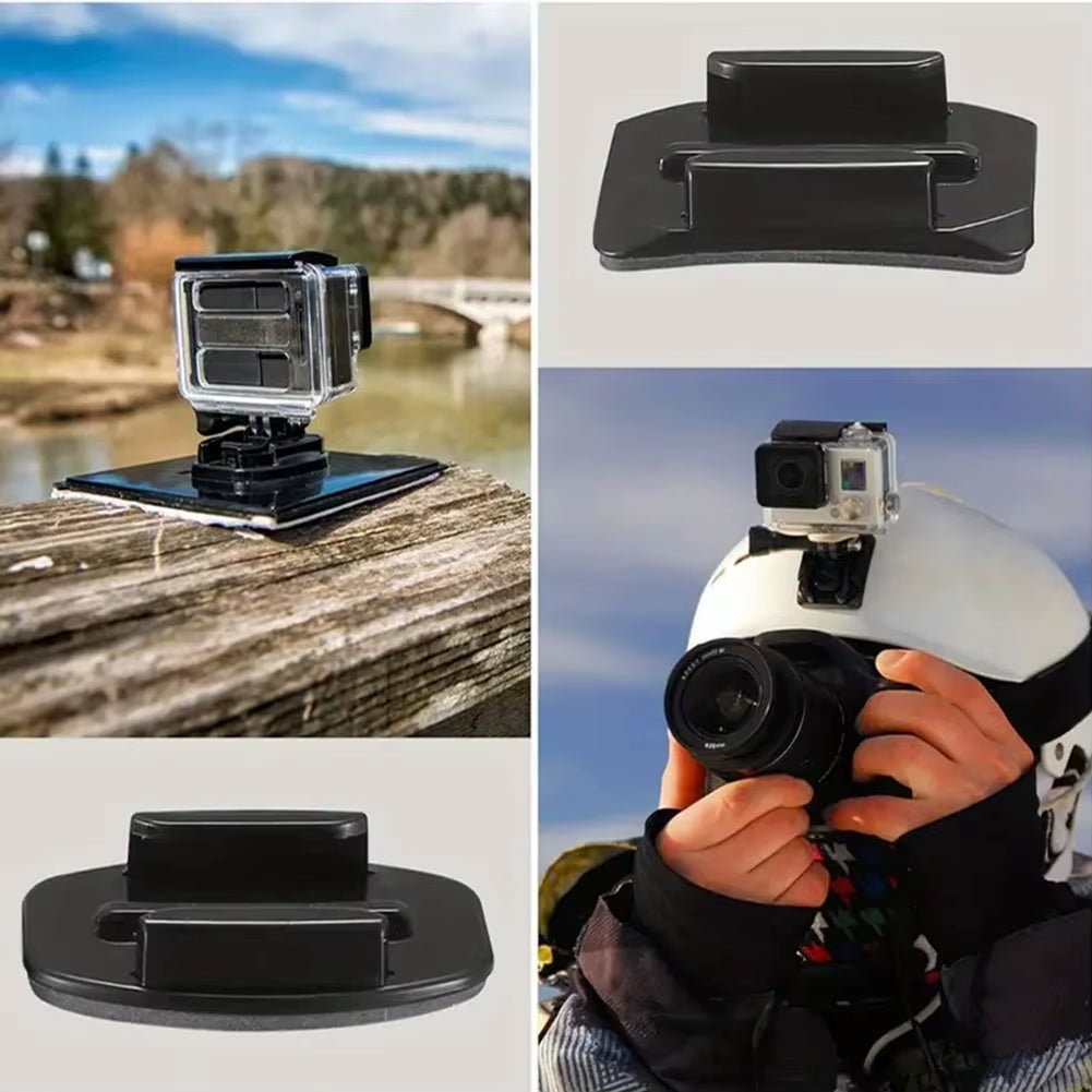 Camera Helmet Adhesive Sticky Flat Curved Mounts Adjustable Pivot Arm for Gopro Hero Insta360 DJI Osmo Action Camera Accessories