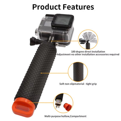 HONGDAK Water Floating Hand Grip Handle Mount Float Action Camera Accessories for Go Pro Gopro Hero 11 10 9 8 7 Yi 4K Insta360