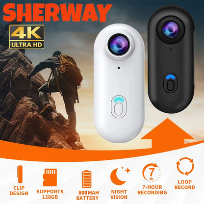 4K Bodycam Mini Camera Outdoor Action Bike Sport Magnetic Wearable Camera Wifi Waterproof Vlog Body Helmet Camera for Cycling