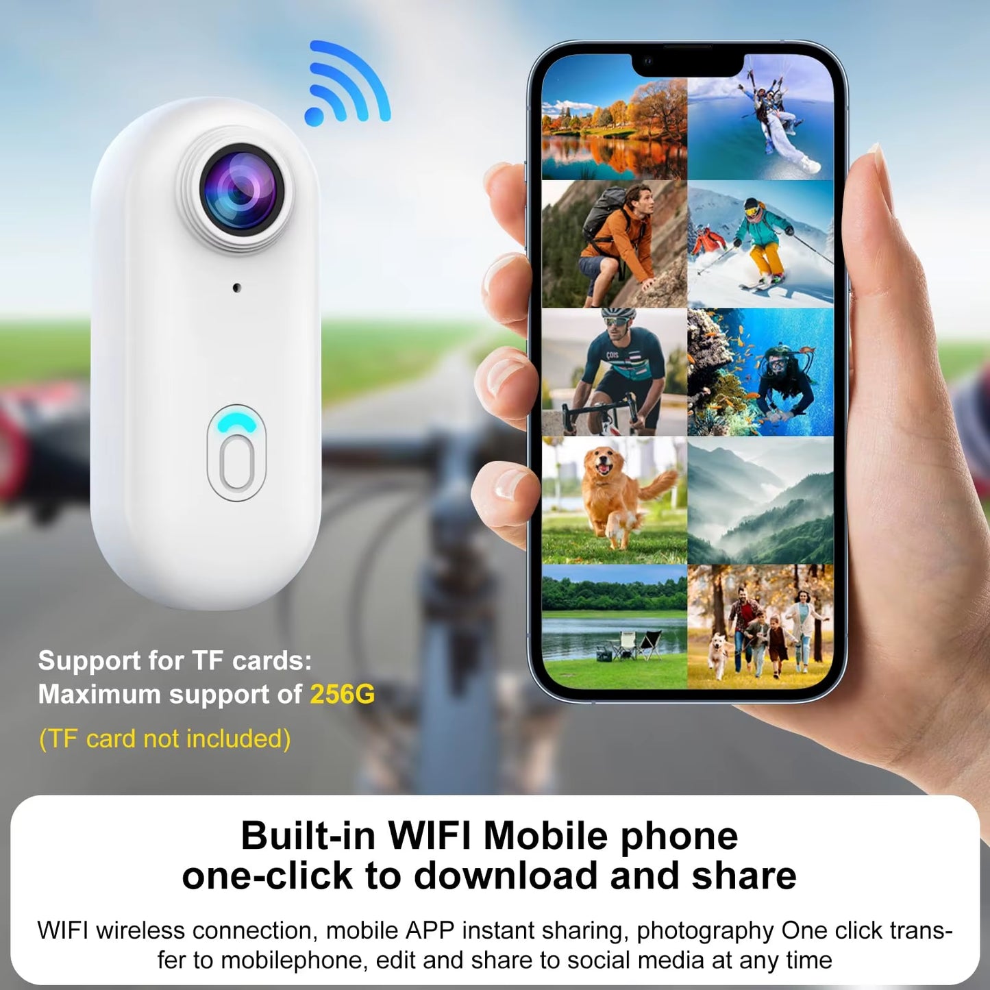 4K Bodycam Mini Camera Outdoor Action Bike Sport Magnetic Wearable Camera Wifi Waterproof Vlog Body Helmet Camera for Cycling