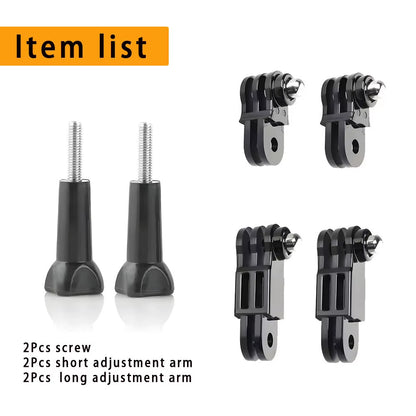 Camera Helmet Adhesive Sticky Flat Curved Mounts Adjustable Pivot Arm for Gopro Hero Insta360 DJI Osmo Action Camera Accessories