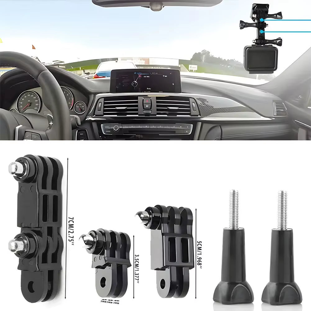 Camera Helmet Adhesive Sticky Flat Curved Mounts Adjustable Pivot Arm for Gopro Hero Insta360 DJI Osmo Action Camera Accessories